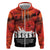 Anzac Day Gallipoli Personalised Zip Hoodie Red Poppy Flowers