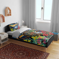 Kiwi-Kookaburra Bird ANZAC Personalised Bedding Set Aussie Golden Wattle Poppy Flowers