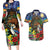 Kiwi-Kookaburra Bird ANZAC Personalised Couples Matching Long Sleeve Bodycon Dress and Hawaiian Shirt Aussie Golden Wattle Poppy Flowers
