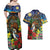 Kiwi-Kookaburra Bird ANZAC Personalised Couples Matching Off Shoulder Maxi Dress and Hawaiian Shirt Aussie Golden Wattle Poppy Flowers