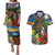 Kiwi-Kookaburra Bird ANZAC Personalised Couples Matching Puletasi and Hawaiian Shirt Aussie Golden Wattle Poppy Flowers