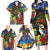 Kiwi-Kookaburra Bird ANZAC Personalised Family Matching Long Sleeve Bodycon Dress and Hawaiian Shirt Aussie Golden Wattle Poppy Flowers