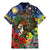 Kiwi-Kookaburra Bird ANZAC Personalised Family Matching Mermaid Dress and Hawaiian Shirt Aussie Golden Wattle Poppy Flowers