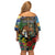 Kiwi-Kookaburra Bird ANZAC Personalised Family Matching Off Shoulder Short Dress and Hawaiian Shirt Aussie Golden Wattle Poppy Flowers