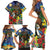 Kiwi-Kookaburra Bird ANZAC Personalised Family Matching Short Sleeve Bodycon Dress and Hawaiian Shirt Aussie Golden Wattle Poppy Flowers