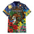 Kiwi-Kookaburra Bird ANZAC Personalised Family Matching Short Sleeve Bodycon Dress and Hawaiian Shirt Aussie Golden Wattle Poppy Flowers