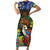 Kiwi-Kookaburra Bird ANZAC Personalised Family Matching Short Sleeve Bodycon Dress and Hawaiian Shirt Aussie Golden Wattle Poppy Flowers