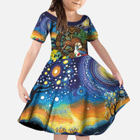 Kiwi-Kookaburra Bird ANZAC Personalised Family Matching Tank Maxi Dress and Hawaiian Shirt Aussie Golden Wattle Poppy Flowers