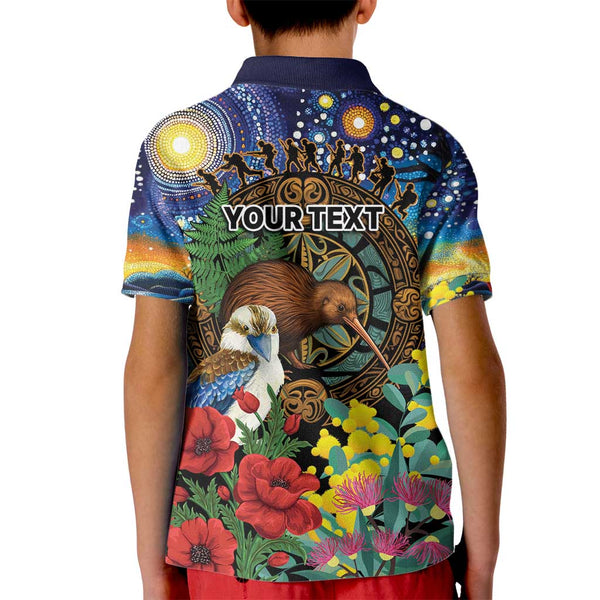 Lakota Artist Jackie Kid's Blue Bearpaw Ribbon Shirt