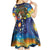 Kiwi-Kookaburra Bird ANZAC Personalised Kid Short Sleeve Dress Aussie Golden Wattle Poppy Flowers