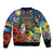 Kiwi-Kookaburra Bird ANZAC Personalised Sleeve Zip Bomber Jacket Aussie Golden Wattle Poppy Flowers