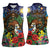 Kiwi-Kookaburra Bird ANZAC Personalised Women Sleeveless Polo Shirt Aussie Golden Wattle Poppy Flowers