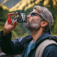 Kiwi-Tui Bird Soldier ANZAC Day Personalised 4 in 1 Can Cooler Tumbler Maori Silver Fern Motif