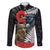 Kiwi-Tui Bird Soldier ANZAC Day Personalised Family Matching Summer Maxi Dress and Hawaiian Shirt Maori Silver Fern Motif