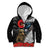 Kiwi-Tui Bird Soldier ANZAC Day Personalised Kid Hoodie Maori Silver Fern Motif