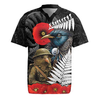 Kiwi-Tui Bird Soldier ANZAC Day Personalised Rugby Jersey Maori Silver Fern Motif