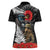 Kiwi-Tui Bird Soldier ANZAC Day Personalised Women Polo Shirt Maori Silver Fern Motif