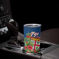 Fiji Island Tropical Flowers and Tapa Pattern Tumbler Cup