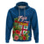 Custom Fiji Hoodie Tropical Flowers and Tapa Pattern LT9 - Polynesian Pride