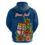 Custom Fiji Hoodie Tropical Flowers and Tapa Pattern LT9 - Polynesian Pride