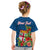 Personalised Fiji Kid T Shirt Tropical Flowers and Tapa Pattern LT9 - Polynesian Pride