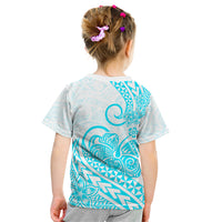 Polynesian Kid T Shirt Tribal Tattoo Aqua Screen Color LT9 - Polynesian Pride