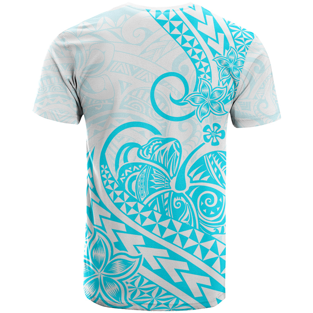 Polynesian T Shirt Tribal Tattoo Aqua Screen Color LT9 - Polynesian Pride