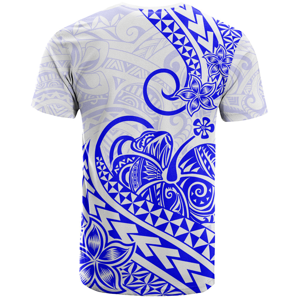 Polynesian T Shirt Tribal Tattoo Blue Screen Color LT9 - Polynesian Pride
