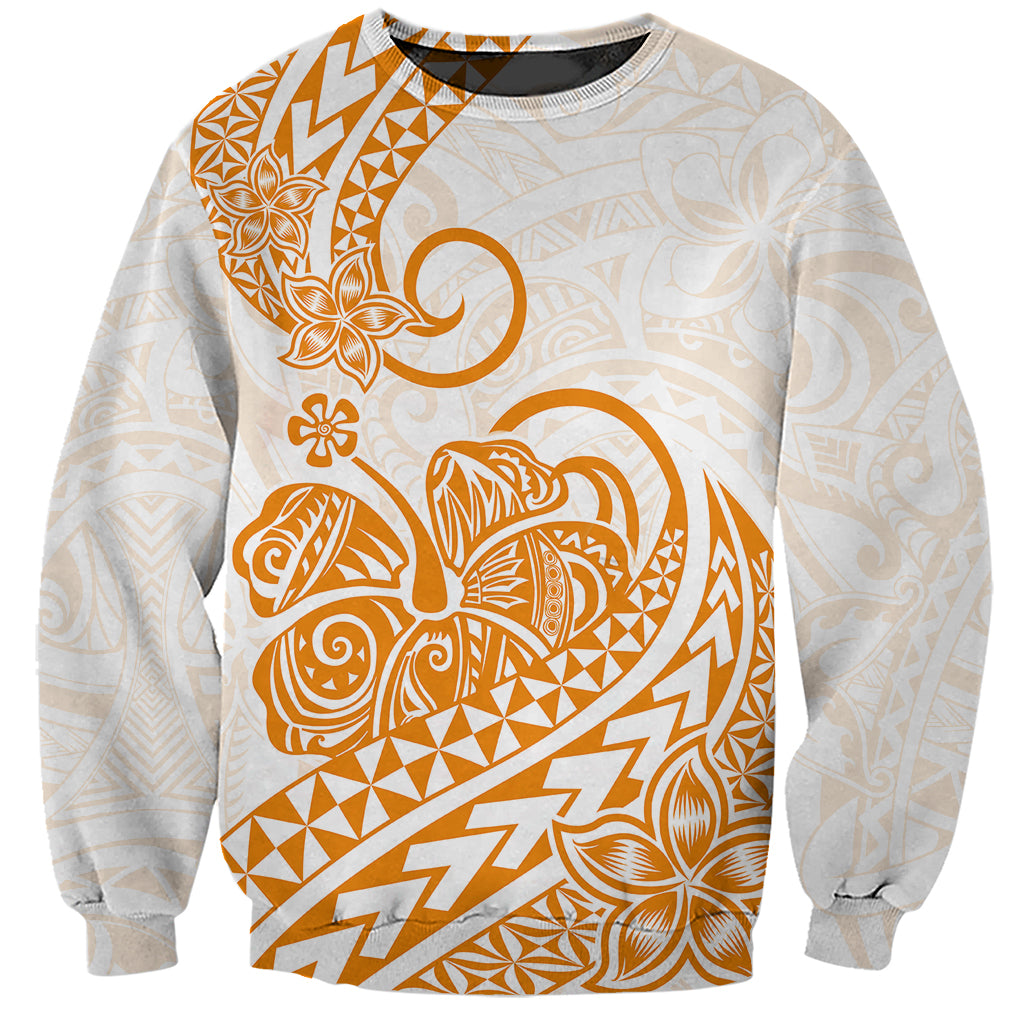 Polynesian Sweatshirt Tribal Tattoo Gold Screen Color LT9 Unisex Gold - Polynesian Pride