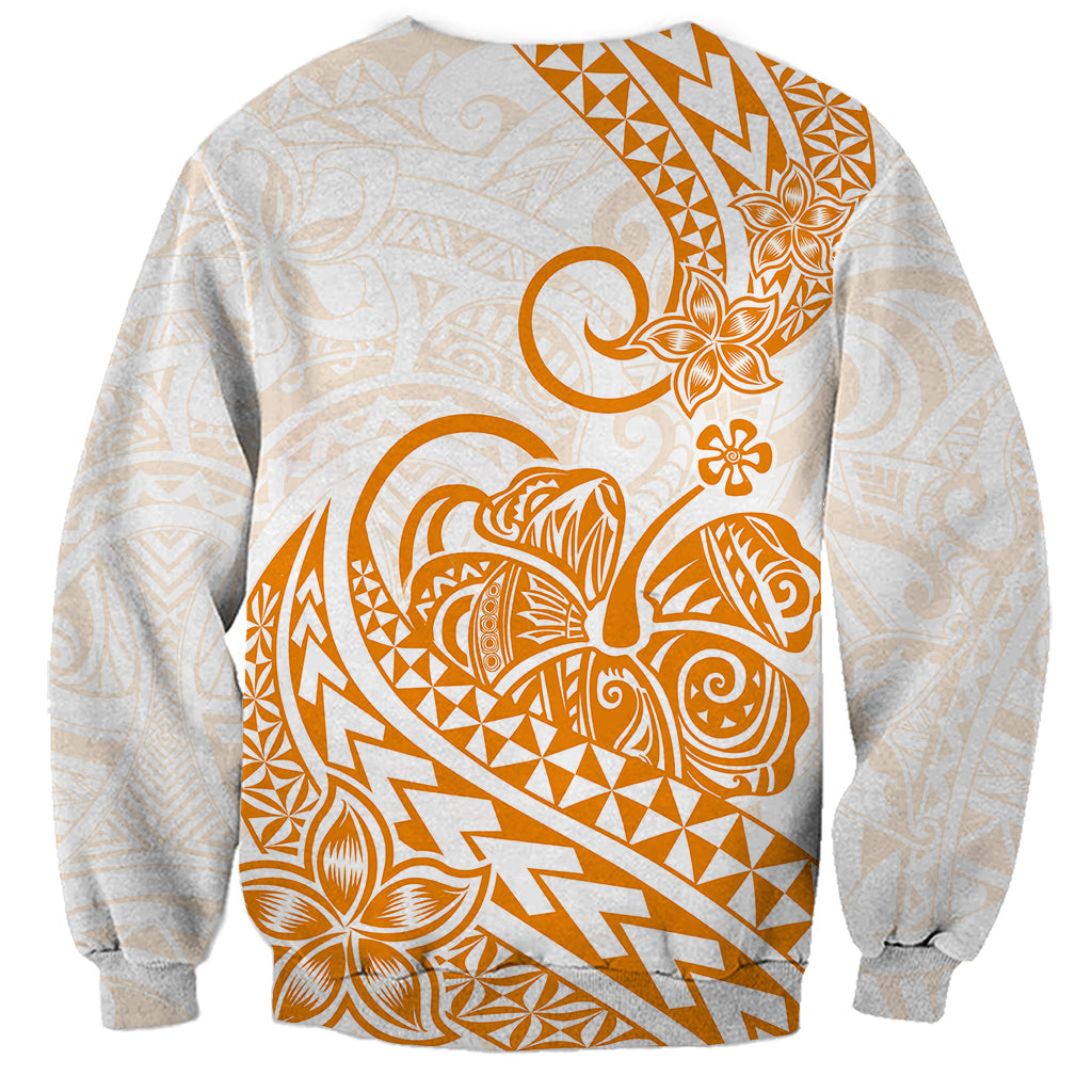 Polynesian Sweatshirt Tribal Tattoo Gold Screen Color LT9 - Polynesian Pride