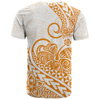 Polynesian T Shirt Tribal Tattoo Gold Screen Color LT9 - Polynesian Pride