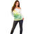 Polynesian Off Shoulder Sweater Tribal Tattoo Gradient 02 Screen Color LT9 - Polynesian Pride