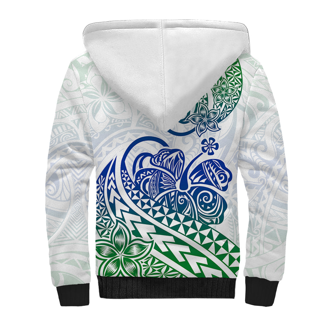 Polynesian Sherpa Hoodie Tribal Tattoo Gradient 03 Screen Color LT9 - Polynesian Pride