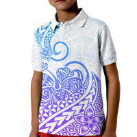 Polynesian Kid Polo Shirt Tribal Tattoo Gradient 04 Screen Color LT9 Kid Gradient - Polynesian Pride