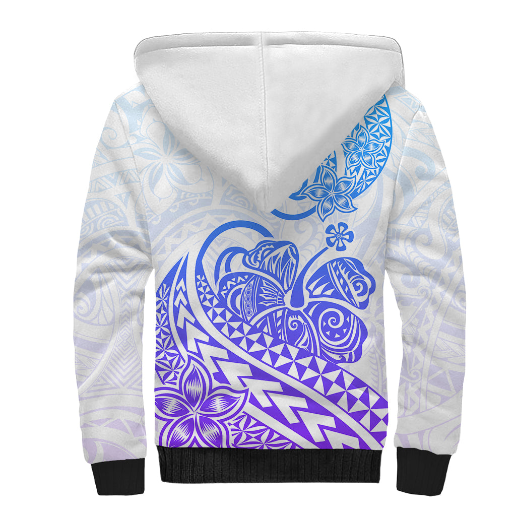 Polynesian Sherpa Hoodie Tribal Tattoo Gradient 04 Screen Color LT9 - Polynesian Pride