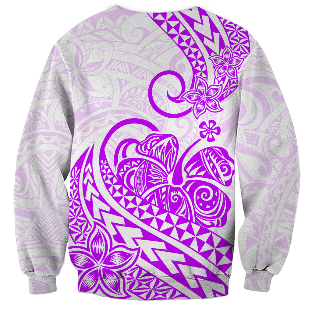 Polynesian Sweatshirt Tribal Tattoo Purple Screen Color LT9 - Polynesian Pride
