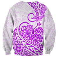 Polynesian Sweatshirt Tribal Tattoo Purple Screen Color LT9 - Polynesian Pride