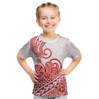 Polynesian Kid T Shirt Tribal Tattoo Red Screen Color LT9 Red - Polynesian Pride