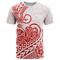 Polynesian T Shirt Tribal Tattoo Red Screen Color LT9 Red - Polynesian Pride