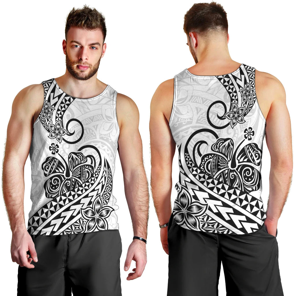 Polynesian Men Tank Top Tribal Tattoo Black Screen Color LT9 - Polynesian Pride