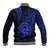 Polynesian Pride Guam Baseball Jacket With Polynesian Tribal Tattoo and Coat of Arms Blue Version LT9 - Polynesian Pride