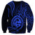 Polynesian Pride Guam Sweatshirt With Polynesian Tribal Tattoo and Coat of Arms Blue Version LT9 - Polynesian Pride