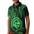 Polynesian Pride Guam Kid Polo Shirt With Polynesian Tribal Tattoo and Coat of Arms Green Version LT9 Kid Green - Polynesian Pride