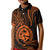 Polynesian Pride Guam Kid Polo Shirt With Polynesian Tribal Tattoo and Coat of Arms Orange Version LT9 Kid Orange - Polynesian Pride