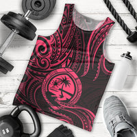 Polynesian Pride Guam Men Tank Top With Polynesian Tribal Tattoo and Coat of Arms Pink Version LT9 Pink - Polynesian Pride