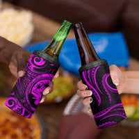 Polynesian Guam Coat of Arms 4 in 1 Can Cooler Tumbler Polynesian Tribal Tattoo Purple Version