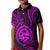 Polynesian Pride Guam Kid Polo Shirt With Polynesian Tribal Tattoo and Coat of Arms Purple Version LT9 Kid Purple - Polynesian Pride