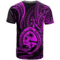 Polynesian Pride Guam T Shirt With Polynesian Tribal Tattoo and Coat of Arms Purple Version LT9 - Polynesian Pride