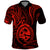 Polynesian Pride Guam Polo Shirt With Polynesian Tribal Tattoo and Coat of Arms Red Version LT9 Red - Polynesian Pride