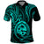 Polynesian Pride Guam Polo Shirt With Polynesian Tribal Tattoo and Coat of Arms Turquoise Version LT9 turquoise - Polynesian Pride
